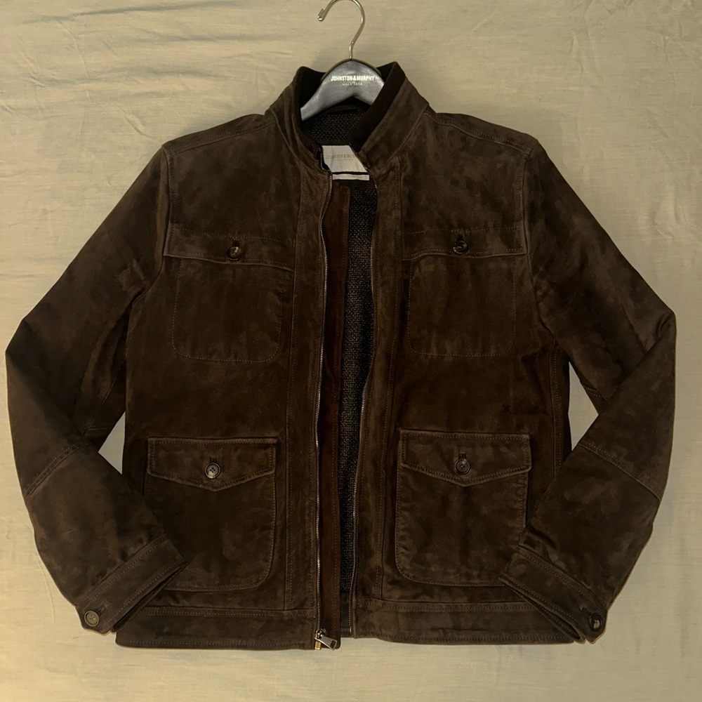 Johnston & Murphy Dark Brown Suede Field Jacket